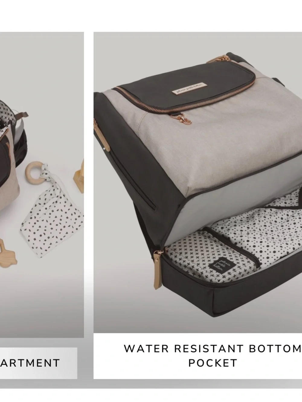 Petunia Pickle Bottom Convertible Backpack Diaper Bag - Black & Gray